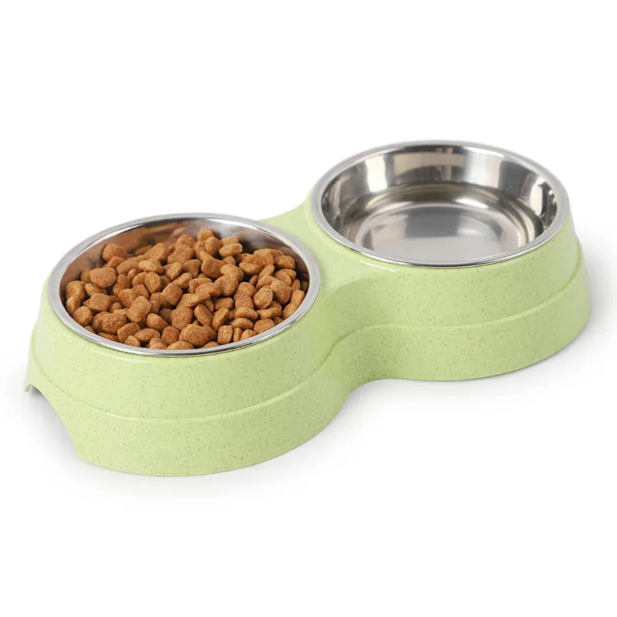 Dubbele voerbakken Hondenvoer Water Feeder Roestvrij staal Huisdier Drinkbak Feeder Kat Puppy Voeden Benodigdheden Kleine hondenaccessoires