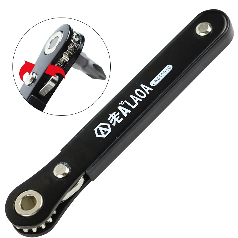 LAOA Mini Cacciavite A Cricchetto Set S2 Cacciaviti In Avanti e Retromarcia Strumento Multifunzione con Phillip Intaglio Torx Bit