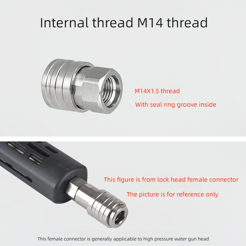 SS 1/4 Quick Connector Holder With Various Fitting Thread M14 G1/4 For High Pressure Car Wash Gun Quick Coupling Adapter image 4