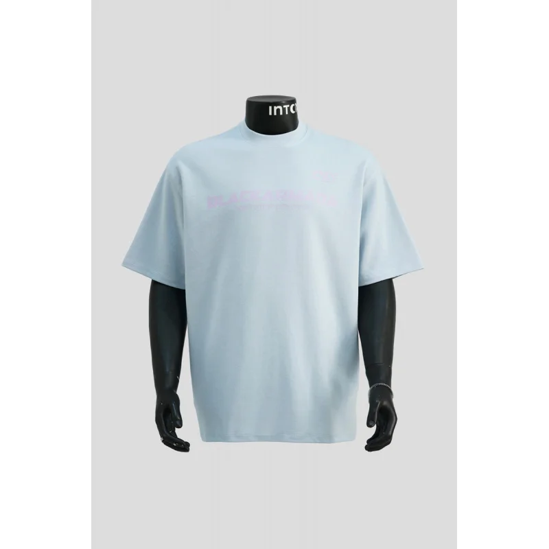 

Лето 2025 г., мужская футболка с короткими рукавами и принтом, модный свободный модный повседневный универсальный топ с рукавами с цветными блоками