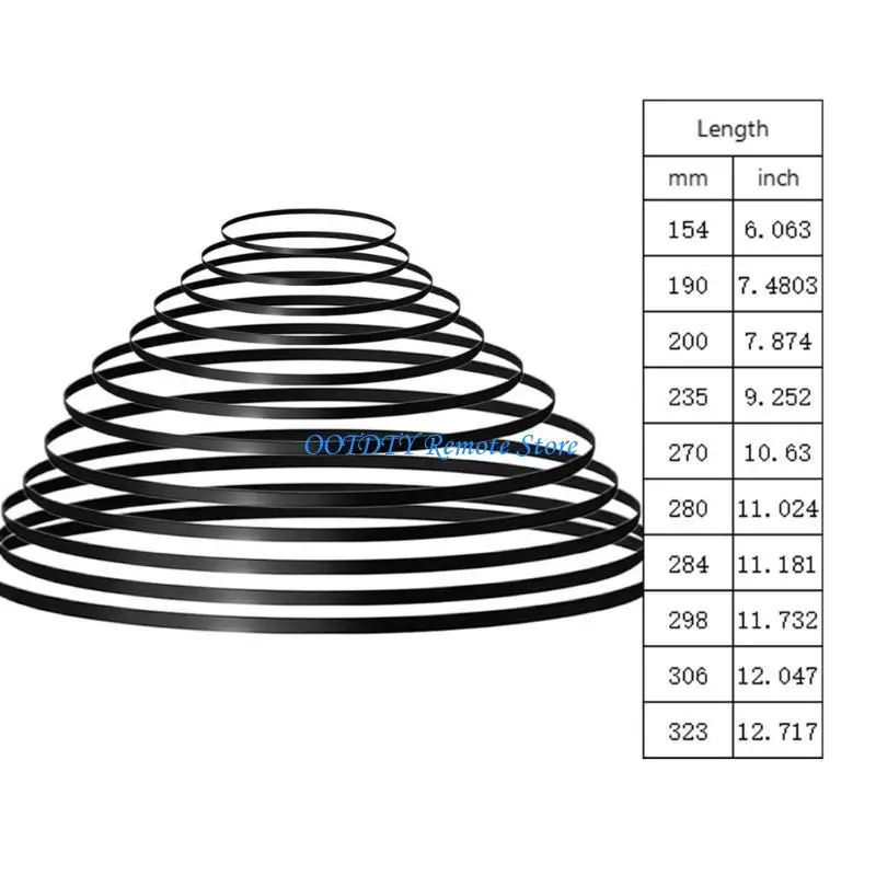 DXAB 11PCS Turntable Drive Belts Replacement For Record Players Rubber Straps