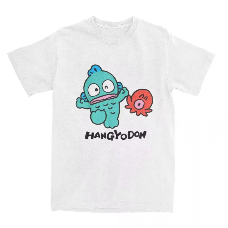 

MINISO Hangyodon T-Shirt Men Women Funny Pure Cotton Tees Crewneck Short Sleeve T Shirts Party Clothes