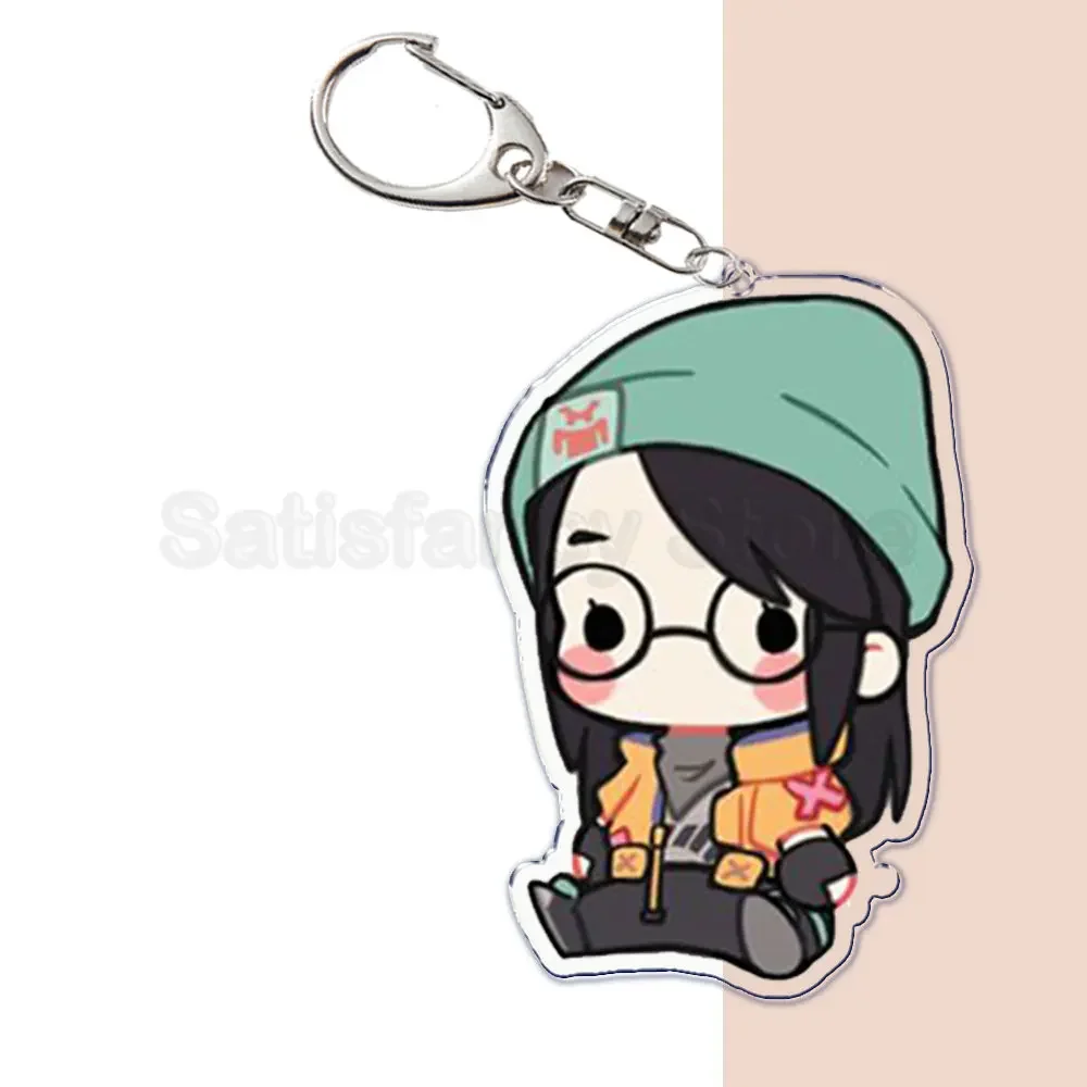 Anime Valorant Keychain KeyRing Key Chains Chaveiro Cute Cartoon PC Game Popular Llaveros for Bag Pendant Aaccessories Gift