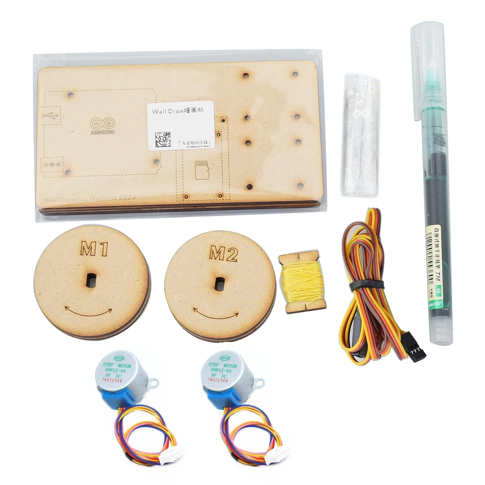 Robô De Pintura De Parede Com Plotter De Cabo, Arduino Robot para Projeto UNO, Polar Graph Stepper Motor, Kit DIY Programável