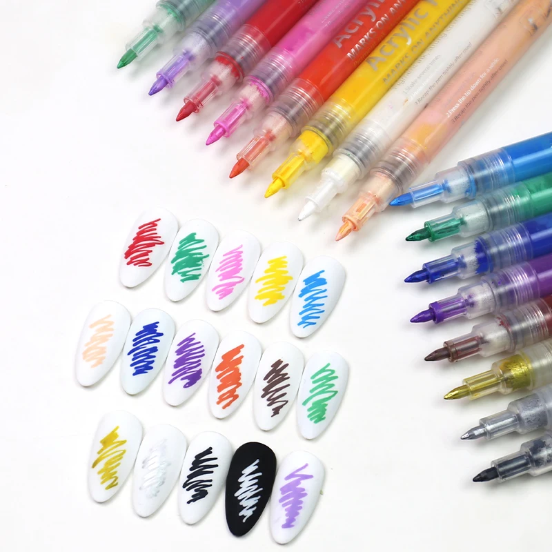 آرتي كلافو مسمار الفن رسم الكتابة على الجدران القلم مقاوم للماء اللوحة بطانة فرشاة DIY بها بنفسك ثلاثية الأبعاد خطوط مجردة زهرة نمط أدوات مانيكير