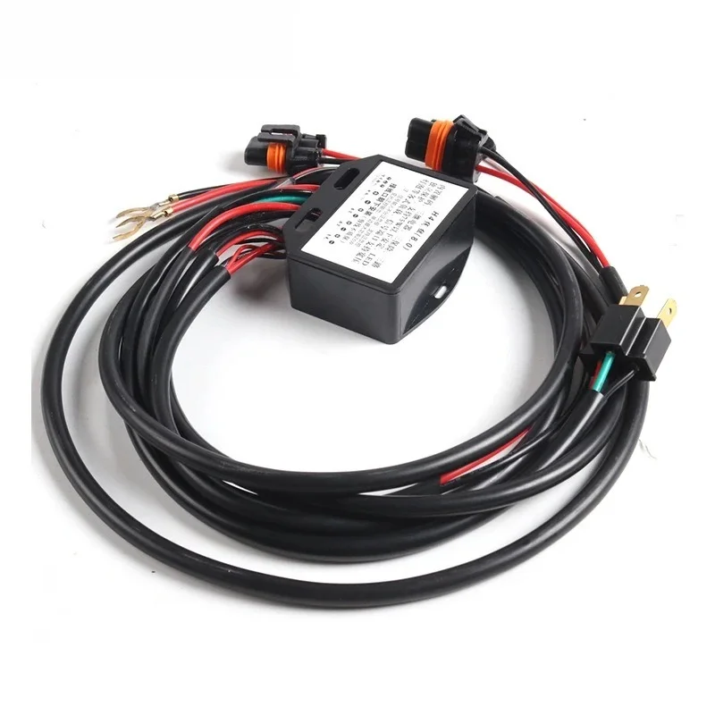 H4 H7 LED Headlight Decoder Wiring Harness Voltage Stabilizer Relay Anti Flicker Car Motorcycle Headlamp Retrofit Universal Kit