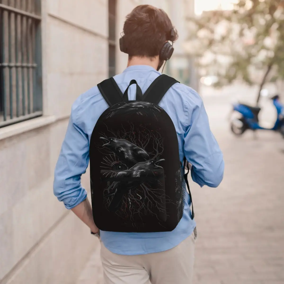 Odin's Yggdrasil Raven Of Wisdom Backpack Student BookBag Kids School Bag Computer Shoulder Bags for Men Women