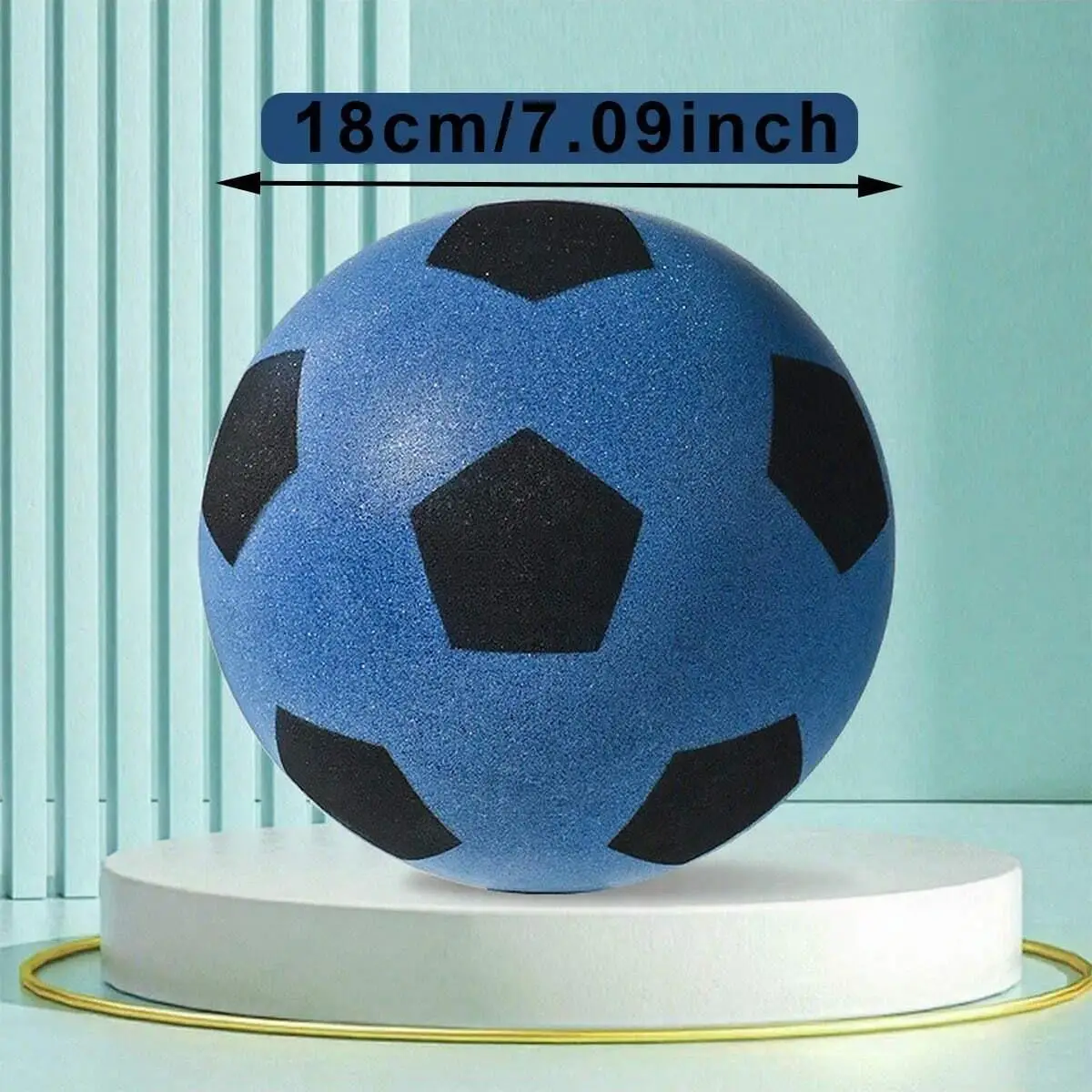 1PC Stille Foam Voetbal |   Zacht, PU-materiaal met hoge rebound |   Stille trainingsbal voor binnen