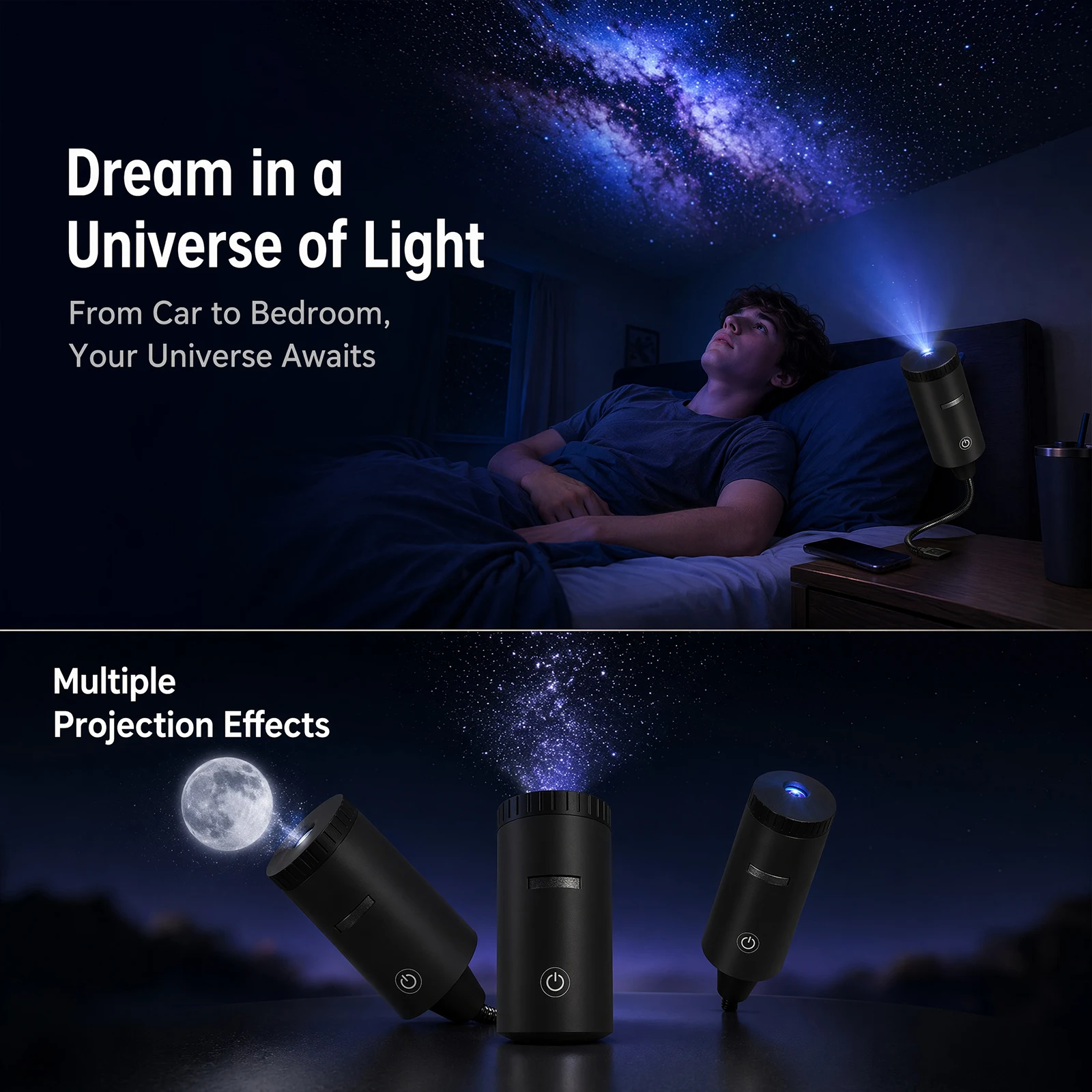 ポータブルナイトライト プラグアンドプレイ&多用途ギャラクシ - Room Decor Lighting Lamp のレビューと価格