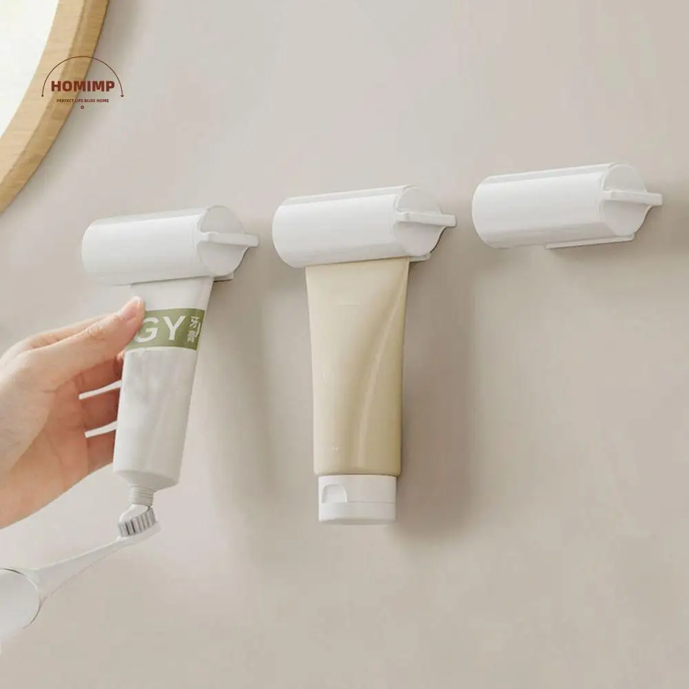 

Plastic Toothpaste Squeezer Self-adhesion Wall-mounted Toothpaste Clip Manual Squeeze Labor-saving Toothpaste Dispenser Holder