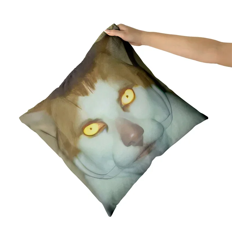 18\'\' x 18\'\' Monday Left Me Broken Cat Mr. Peebles Square Throw Pillow Cushion Covers Cases Pillowcases 45cm x 45cm