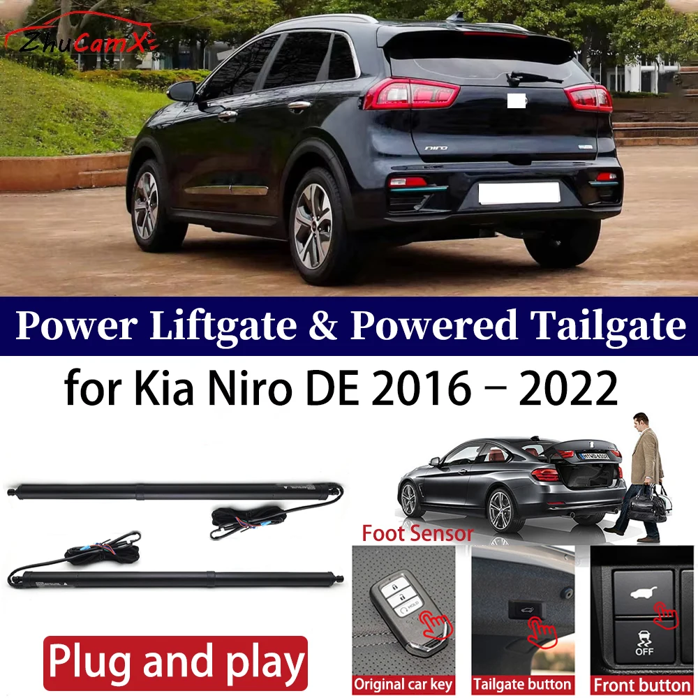 ZhuCamX for Kia Niro DE 2016–2022 Car Power Liftgate Automatic One-Click Vehicle Powered Tailgate Strut Plug and Play