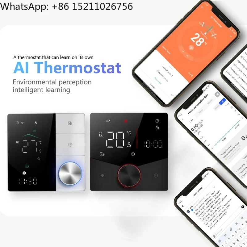 Becasmart BHT-18 AI Smart Nest Room Wifi Home Digital google Nest Hvac منظم حرارة ذكي قابل للبرمجة #2