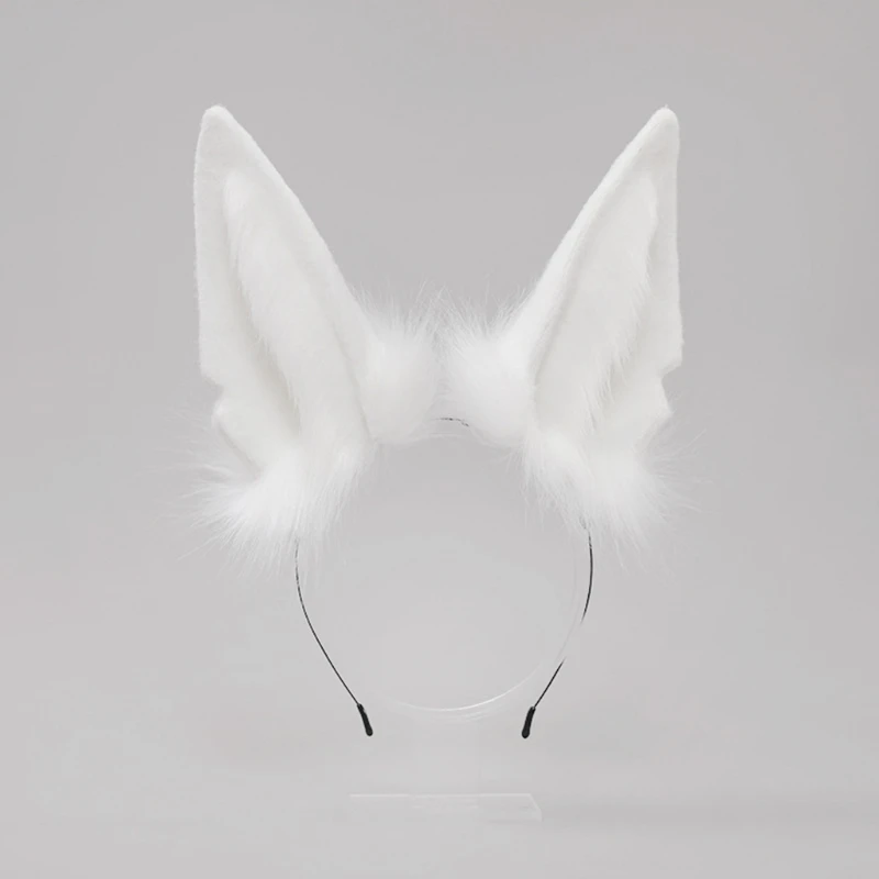 

A2ES Girls Cosplay Hair Hoop Furry Wolf Ears Tails Photo Prop Halloween Party Costume