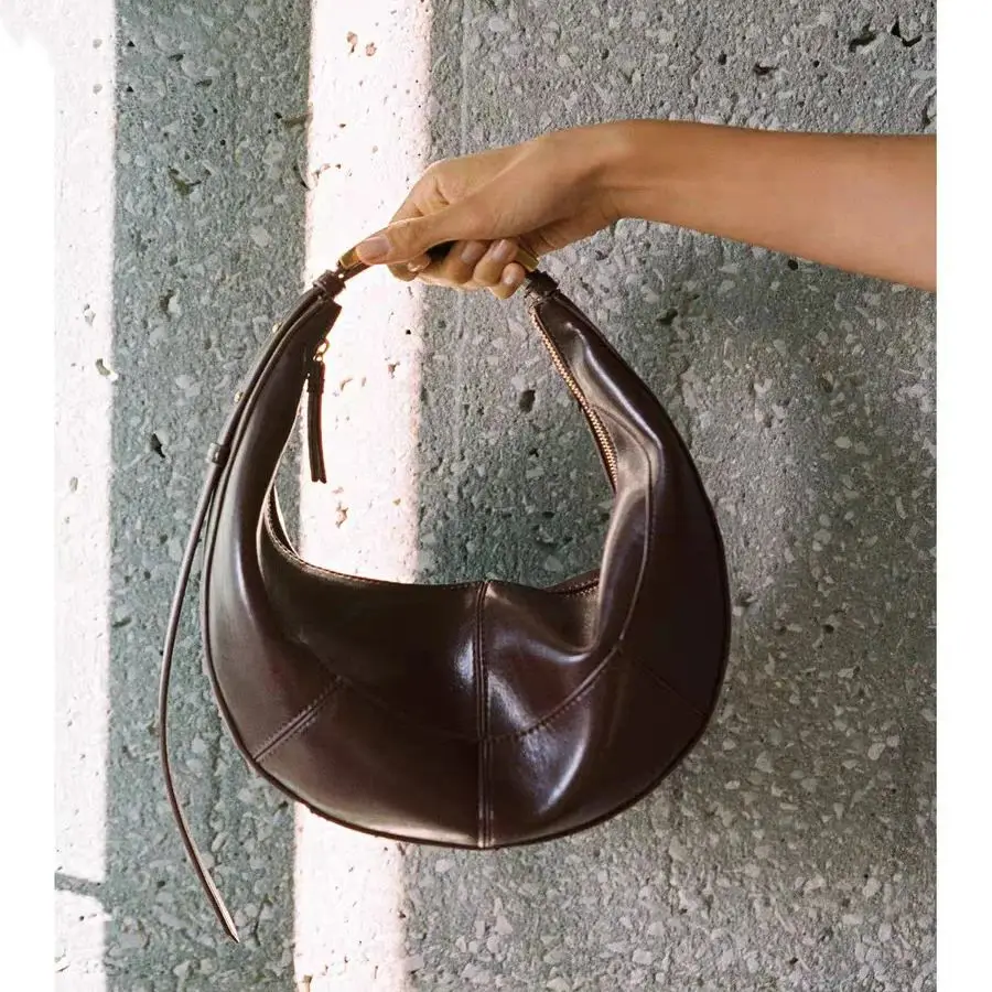 

mall Vintage Half Moon Bags For Women 2025 Top-Handle Tote Retro Chic Crossbody Purse for Women Underarm Shoulder Bag