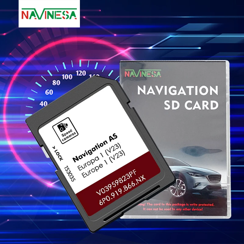 

AS V23 SD Map Cards MIB2 Europe United Kingdom Finland France Navi Navigation 2026 for Seat Leon from 2015 to 2020