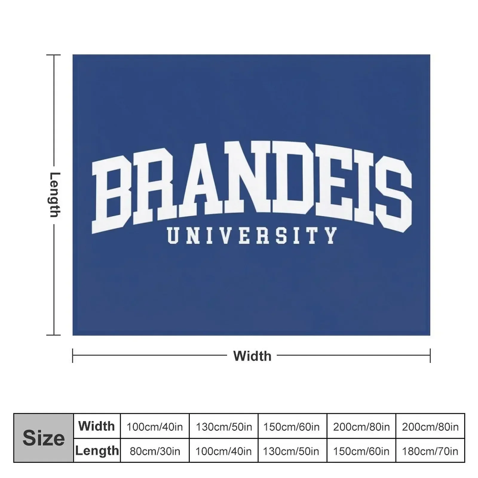 brandeis - college font curved Throw Blanket Heavy Warm Blankets