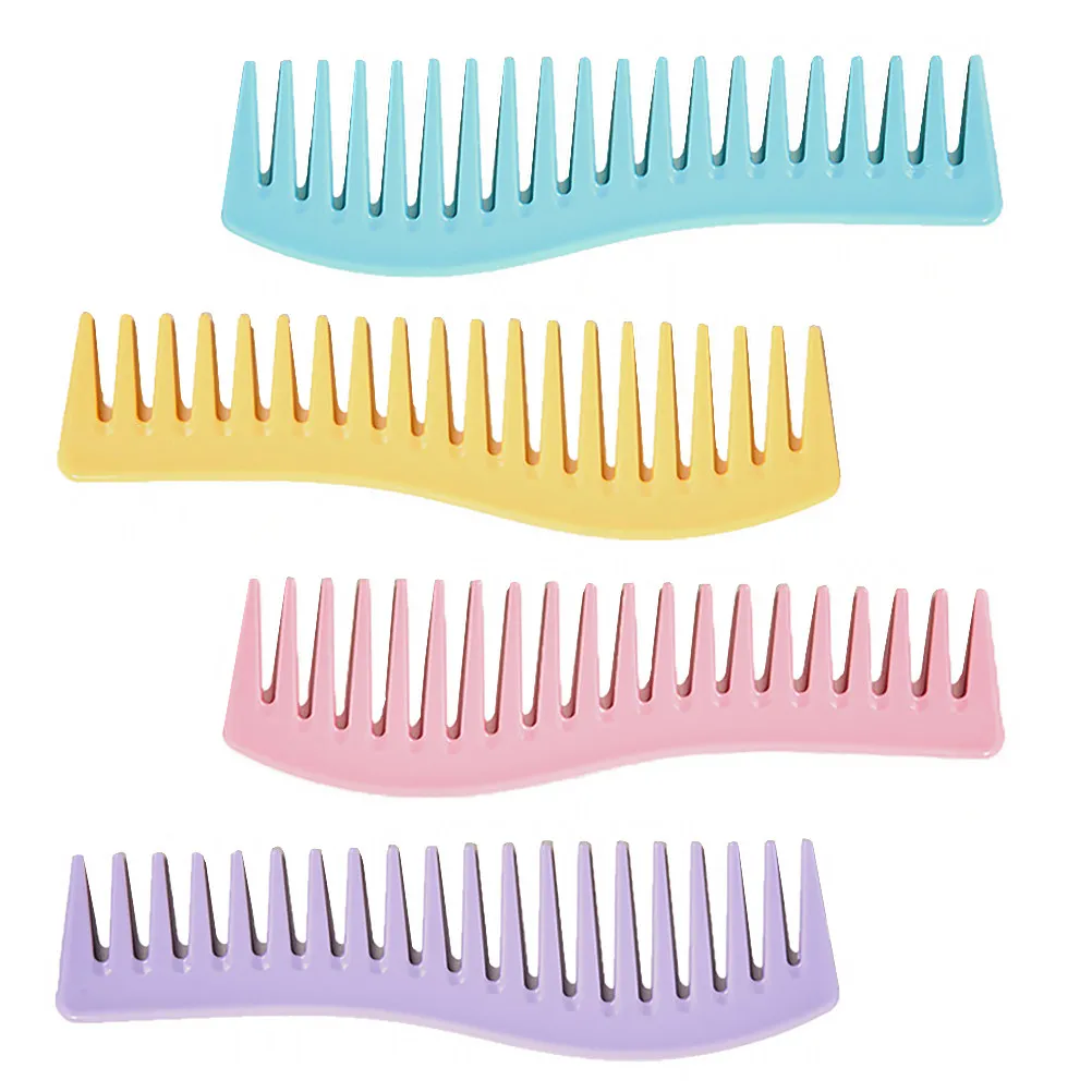 

4pcs Plastic Styling Comb For Daily Hair Care Durable Heat Resistant Portable Comb Travel Salon Use Hairstyling Tool
