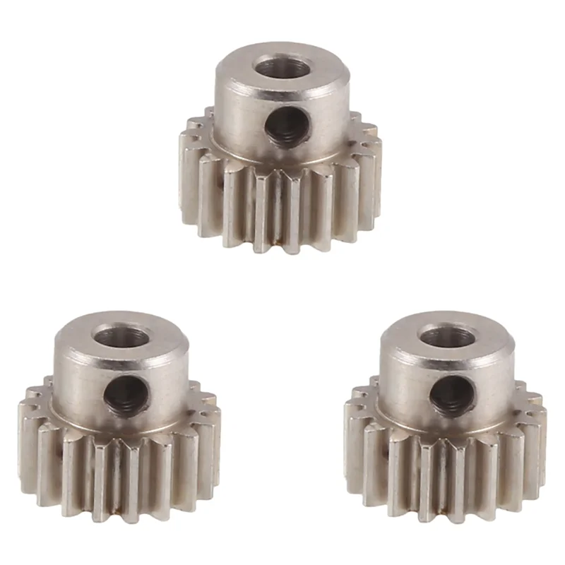 Excellenttqualityy-3PCS 3.175Mm Albero Pignone In Metallo Ingranaggio Motore 32DP 48DP 64DP M0.6 M0.8 Per 1/10 1/8 RC Auto 3650 3660 Sostituzione