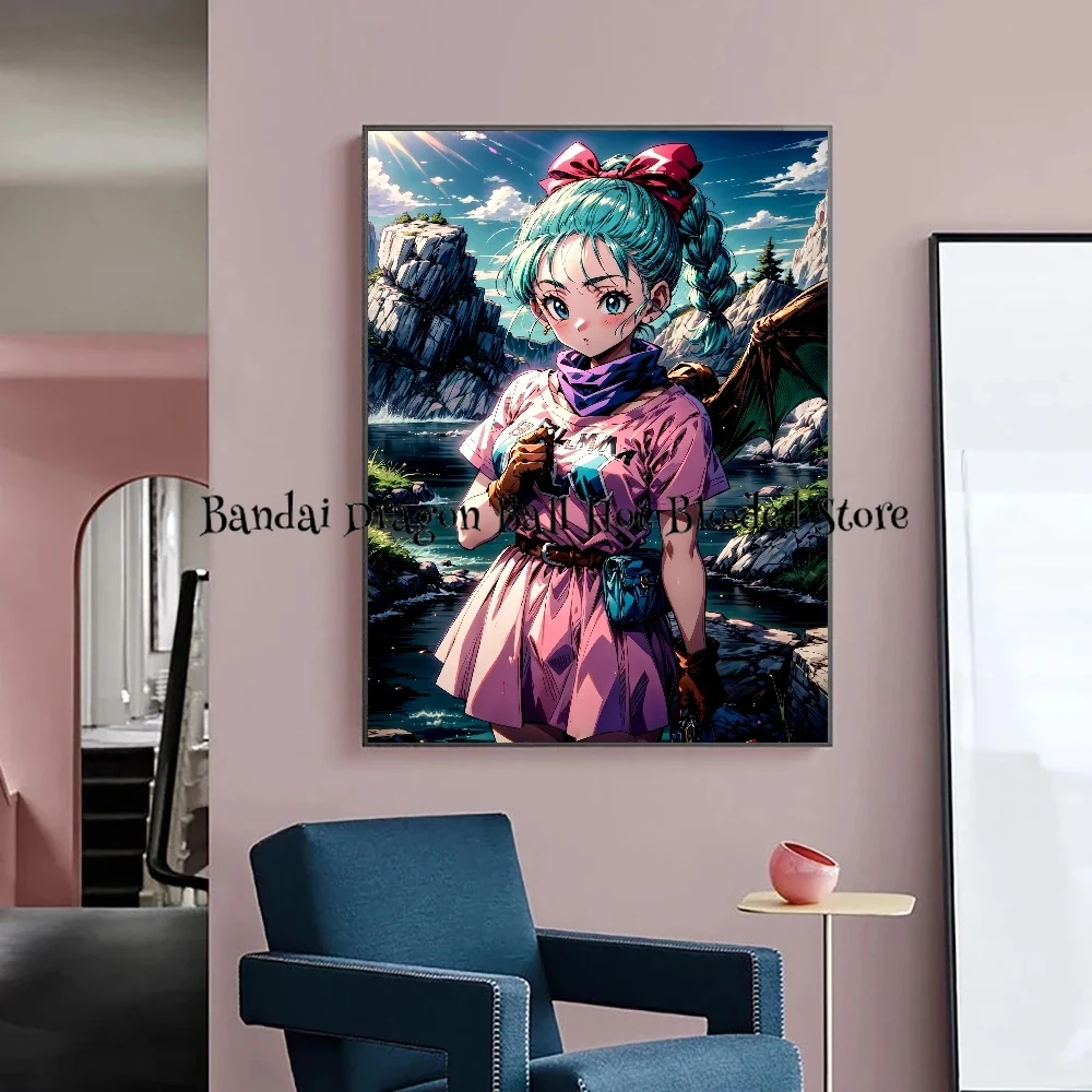 Dragon Ball Decorative Painting Bulma Japanese Anime Characters Birthday Gifts  Art Modern Living Room Decoration Poster Wall