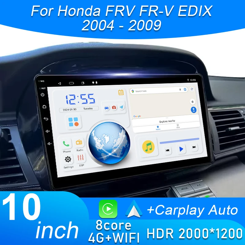 

Android Car DVD For Honda FRV FR-V EDIX 2004 2005 2006 2007 2008 2009 Auto Radio Stereo Multimedia Player GPS Navigation No 2din