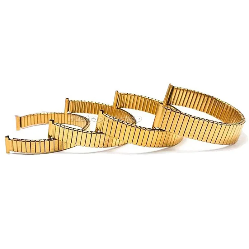 Elastic Stainless Steel Strap 12mm 14mm 16mm 18mm 20mm Metal Expansion Stretch Band for Rolex Universal Replacement Wristband