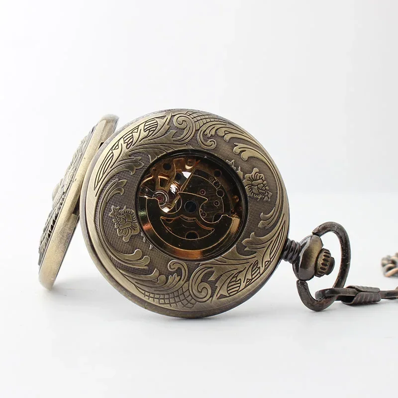 New Vintage Chinese Style Pocket Watches Mechanical Automatic Unique Fashion Pendant with Chain Gifts reloj de bolsillo