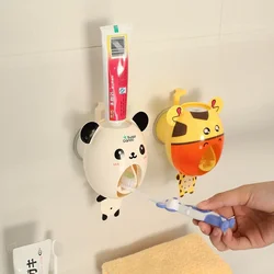 Cute Cartoon Toothpaste Dispenser, Automatic Press, Wall Mount, Dental Tooth Paste Squeezer Tubes, Children, Kid, Bathroom Tools