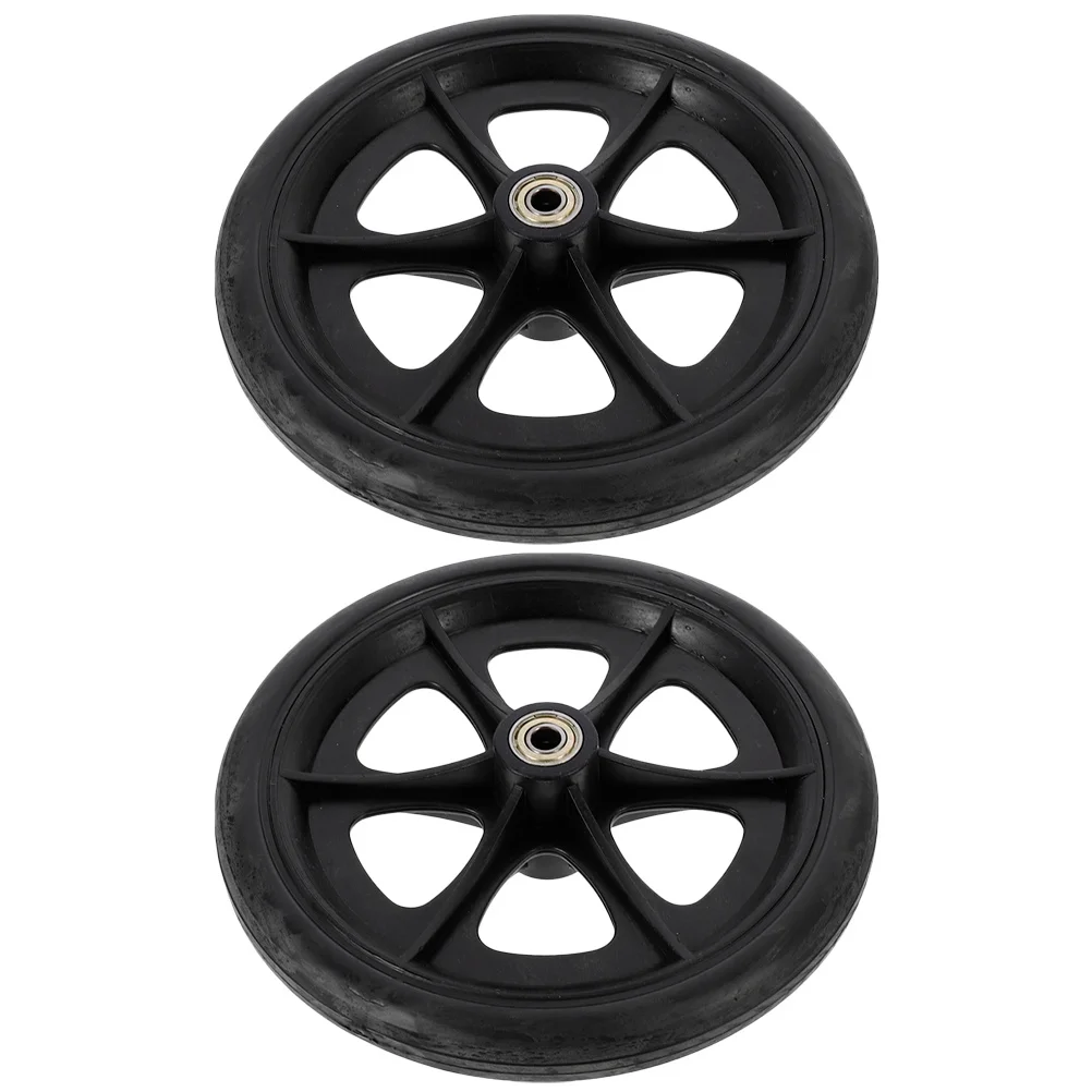 

2pcs 8 Inch Universal Front Wheel Replaceable Heavy Duty Wheelchair Tires Smooth Rolling Indoor Outdoor Multipurpose Wheelchair
