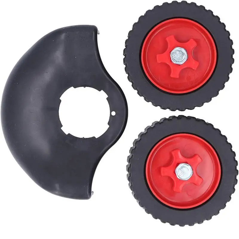 Diserbo ruote Trimmer supporto ausiliario ruote dritte attacco tosaerba Cordless String Trimmer ruote ausiliarie giardino