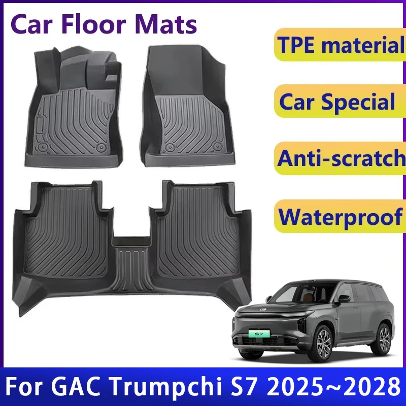 

Автомобильные коврики для GAC Trumpchi S7 Xiangwang S7 2025 2026 2027 2028, водонепроницаемый коврик для ног, внутренний ковер, автоаксессуары
