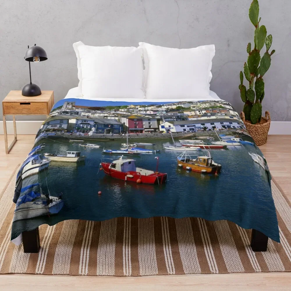 

Brixham Harbour Throw Blanket Extra Large Throw warm winter Decorative Beds Blankets