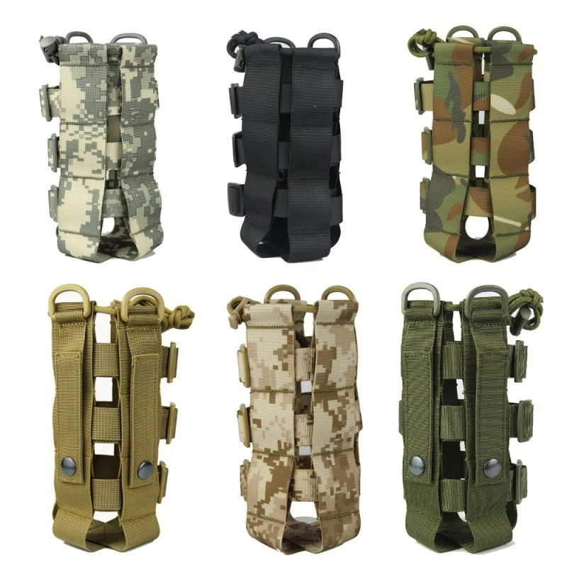 

Tactical Water Bottle Holder Military Molle System Kettle Bag Portable Durable Camping Hiking Travel Survival Kits