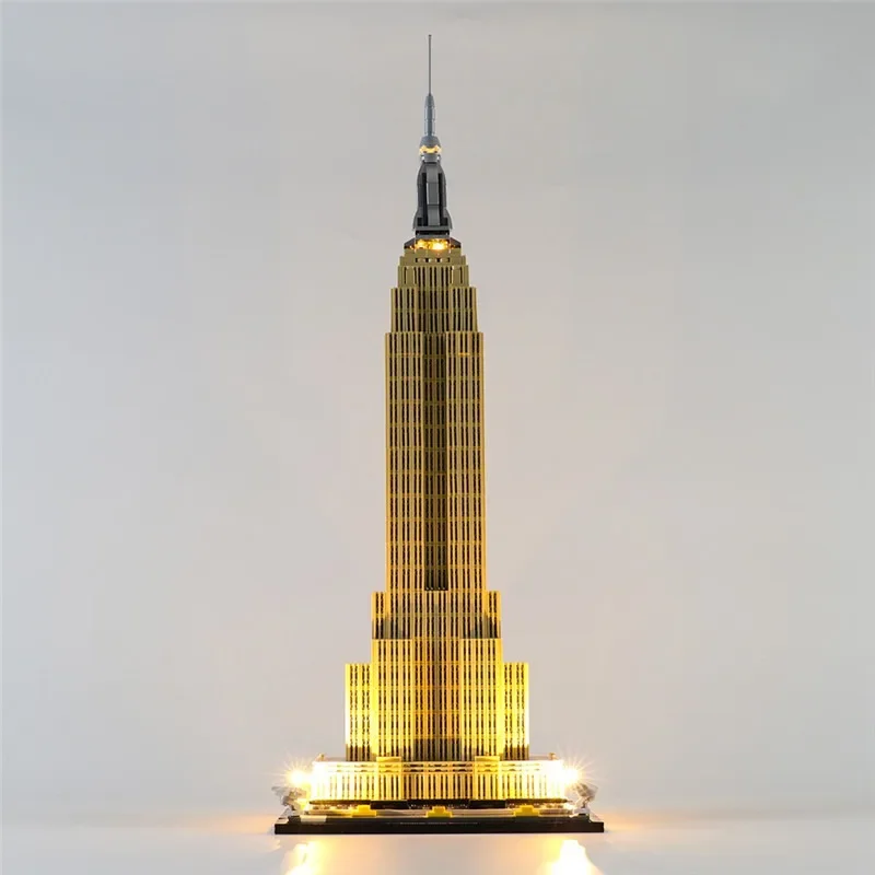 Juego de iluminación de arquitectura de arte y artesanías para 21046 Empire State Building, no incluye bloques de construcción (solo Kit de luz Led)