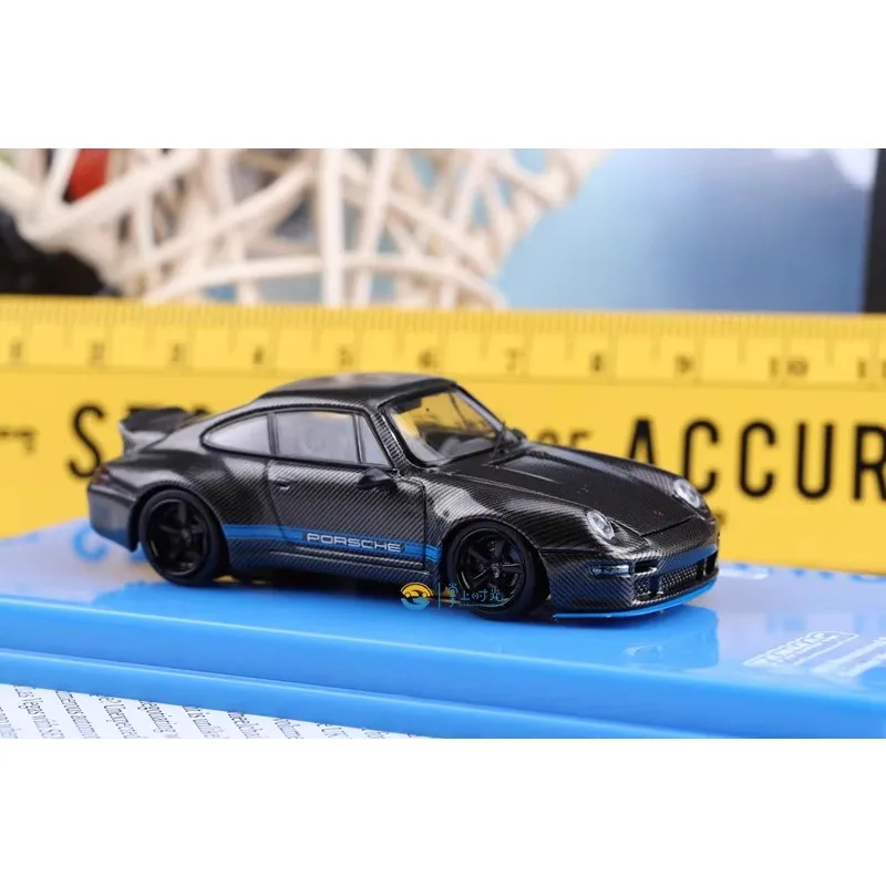 En stock: 1:64 993 400R, modelo de coche de aleación de simulación fundido a presión totalmente de carbono, juguete de regalo para festivales para niños, artículo de exhibición coleccionable para adultos.