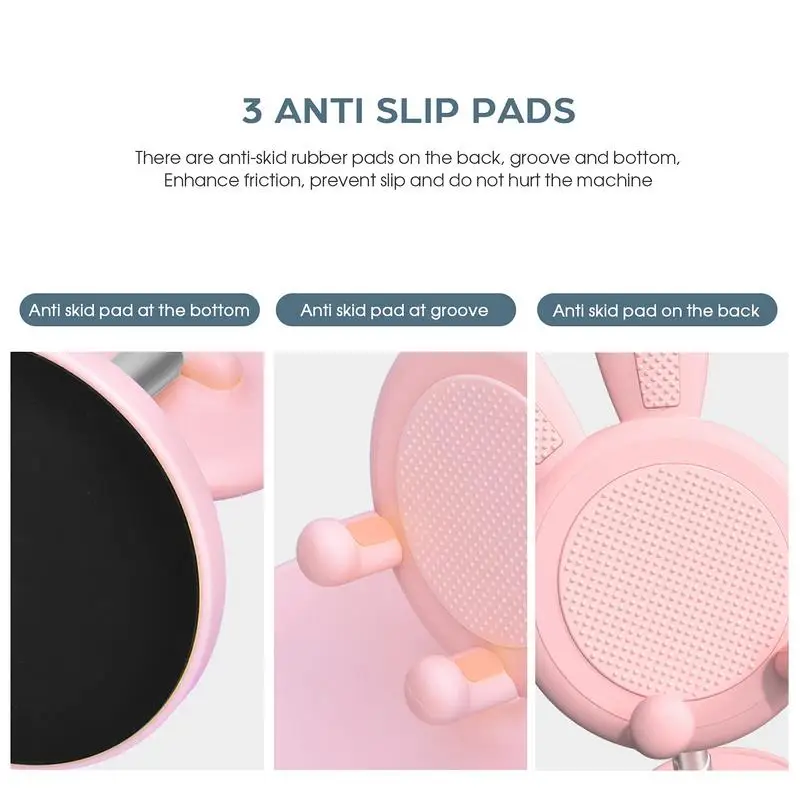 Держатель для телефона в виде кролика, толстый компактный держатель в виде кролика, регулируемые настольные украшения в виде мультяшных животных для женщин и девочек