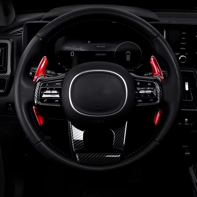Carbon Fiber Steering Wheel Paddle Shifter for 2021 2022 2023 Sorento MQ4 Hybrid Carnival KA4 Car Accessories