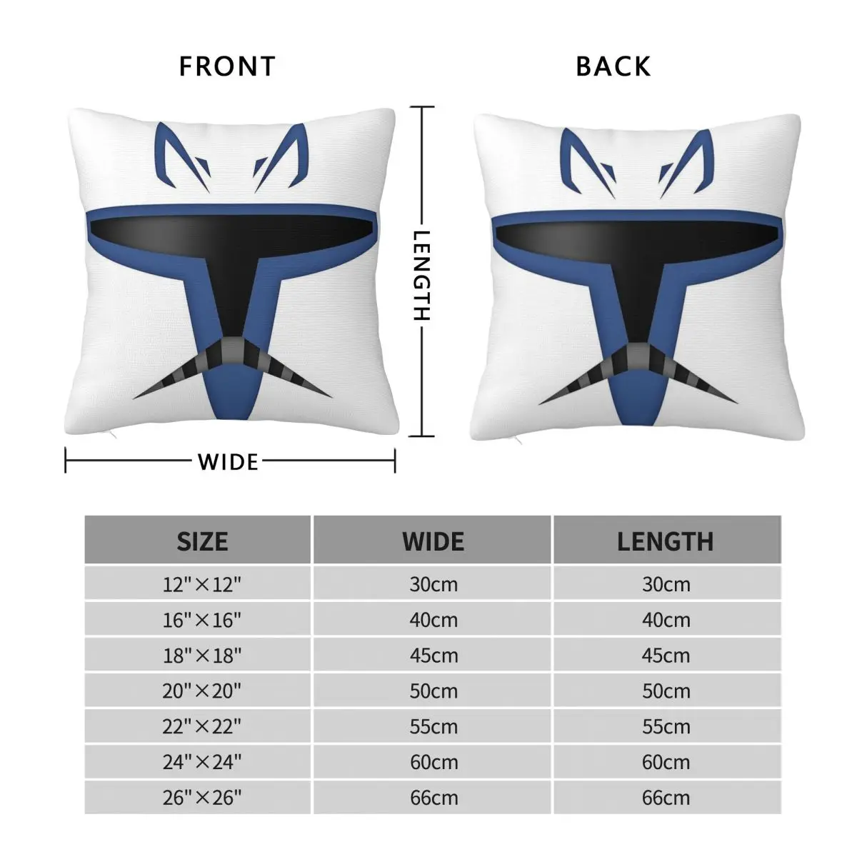 Captain Rex Helmet Pillowcase Polyester Linen Velvet Creative Zip Decor Pillow Case Home Cushion Cover