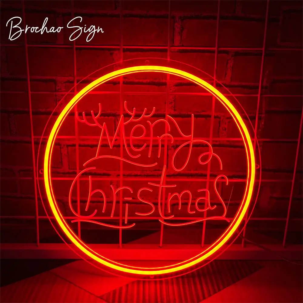 LED 12v Neon sign Christmas Neon Lights Merry Christmas Decoration 2022 Room Decor Night Light For Home Shop Bar Party Wall lamp