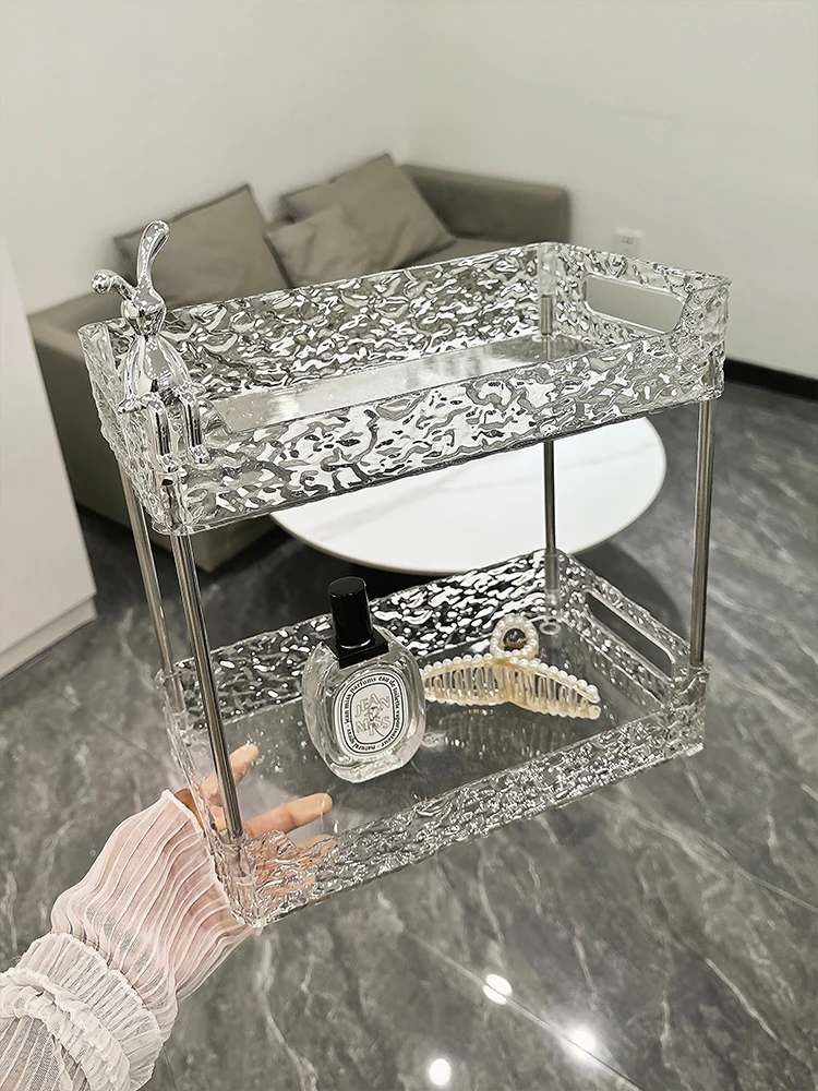 Organizador de Cosméticos Acrílico Transparente para Escritorio, Soporte para Maquillaje, Perfume y Cuidado de la Piel, Sensa...