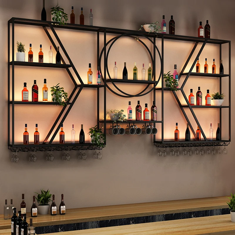 

Equipment Wine Cabinet Black Accessories Modern Decoration Wine Cabinet Living Vitrinas Expositoras De Cristal Bar Furniture