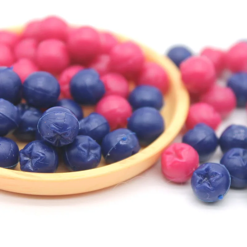 100Pcs Mini Fake Blueberry Miniature Simulation Food Scrapbooking Fit Phone Deco DIY Kids PlayCraft For Dolls Accessories