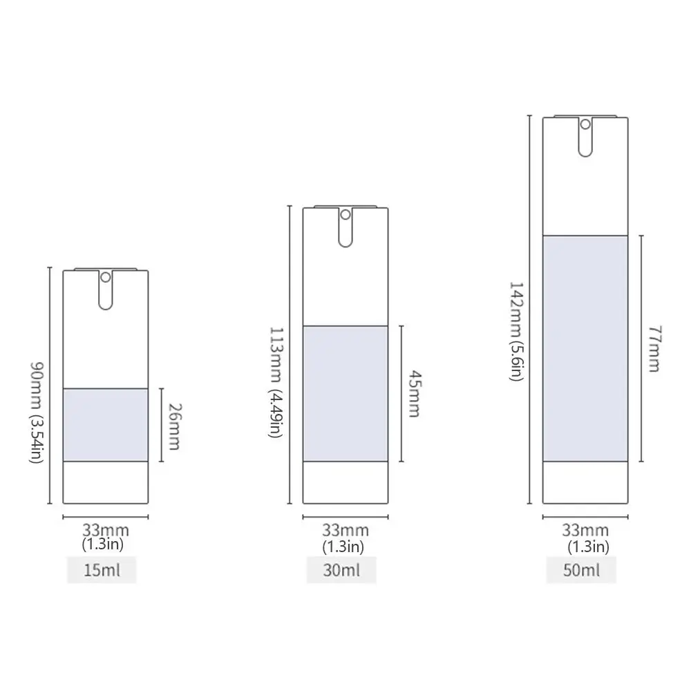Airless Bomba Garrafas, Recipiente Cosmético, Loção Garrafa, Creme Facial, Base Líquida, Sub-engarrafamento, artigos de higiene pessoal