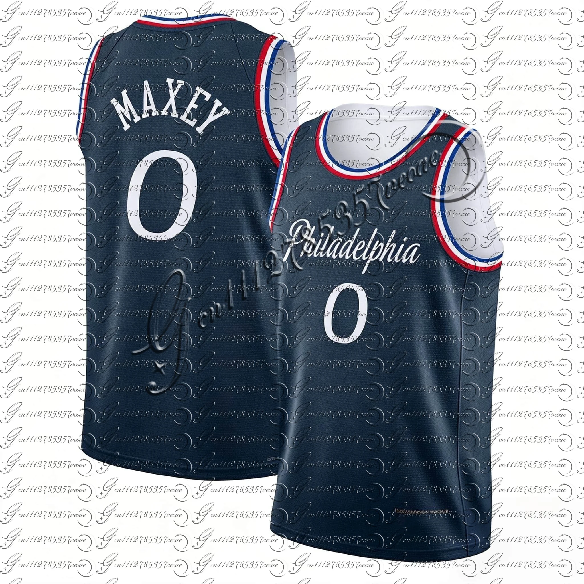 Herren PHILA Basketballtrikot Ärmellos Vintage Shirts Atmungsaktive Sportbekleidung Fan Match Trainingsweste FamilyMatching – Detail 11