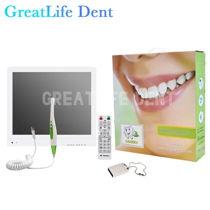 GreatLife Dent 17-дюймовая HD1600 10-дюймовая стандартная холодная стандартная стоматологическая Usb Проводная внутриоральная интраоральная камера Wi-Fi беспроводная