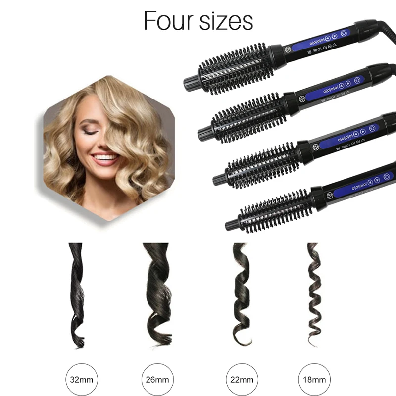 Hair Curling Wand Curler Iron Ceramic Anion Hair Curler Deep Hot Air Brush Heating Roller Styler Hair Care Tools