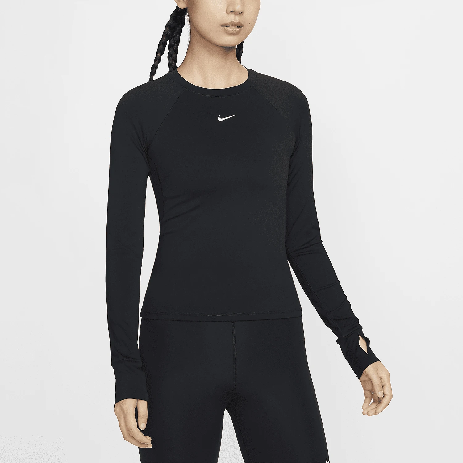 

Женская дышащая облегающая футболка Nike Genuine Pro Dri FIT с длинными рукавами для тренировок FV7846-010