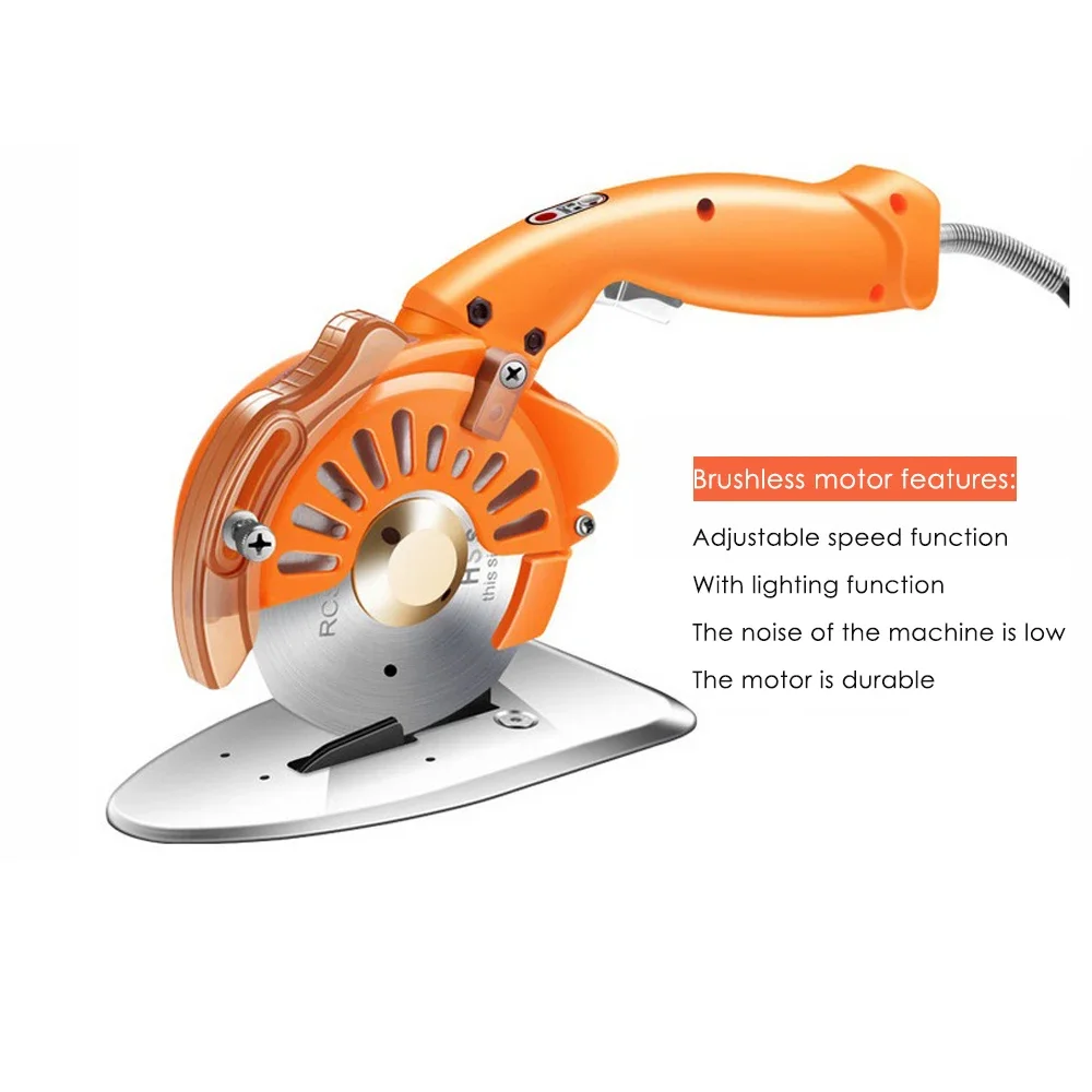 220V Electric Scissors Circular Knife Cutting Machine Fabric Leather Cloth Cutter Tailor Direct Drive Sewing Shear