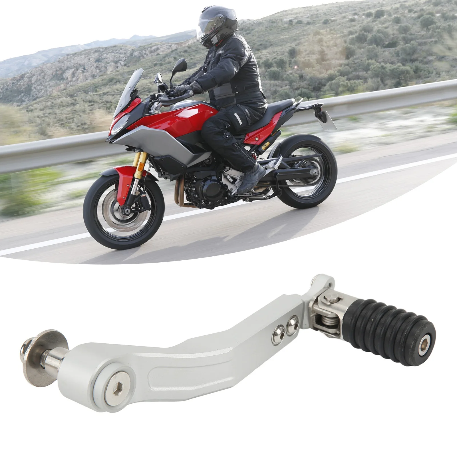 

Мотоциклетный регулируемый рычаг переключения передач, складная педаль переключения передач для F900R F900XR 2020-2022, серебристый