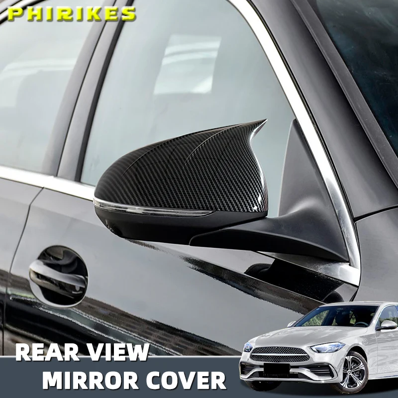 

Декоративная крышка зеркала автомобиля, накладка, корпус из углеродного волокна для Mercedes Benz C Class W206 2022 2023 2024 2025